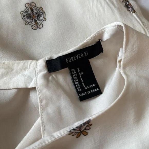 Forever 21 Off White Sleeveless A-Line Sundress - Picture 12 of 13